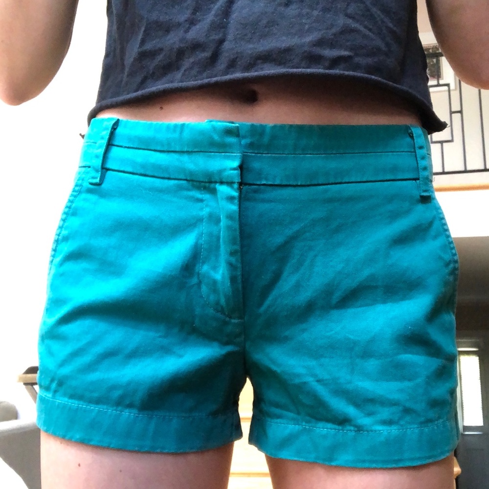 Dark green chino shorts